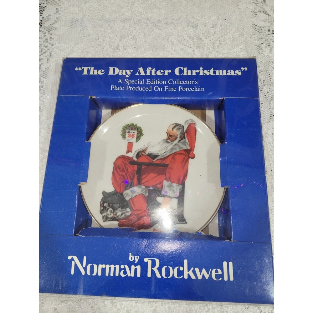 Norman Rockwell "The Day After Christmas" Collectors Plate - original packaging